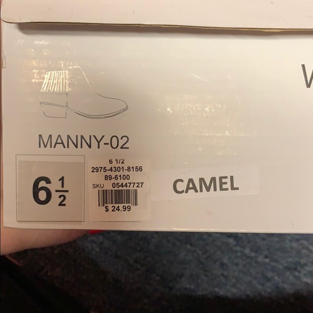 Camel ankle booties size 6 1/2